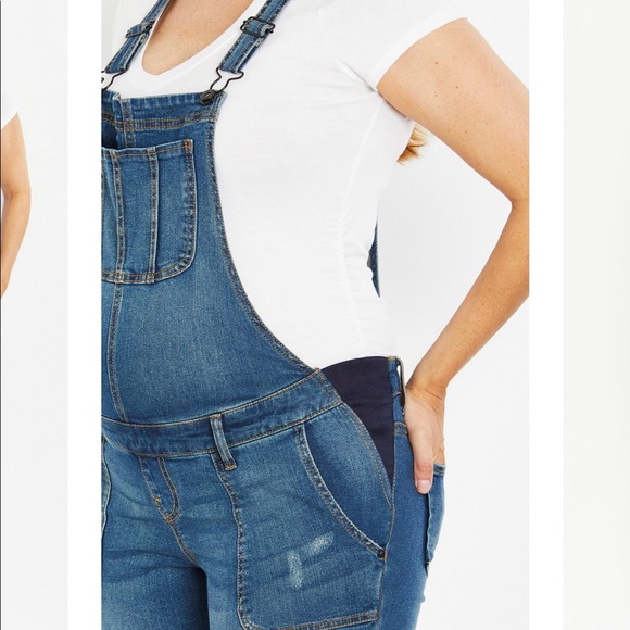 Indigo Blue Maternity Overalls - Picture 3 of 7